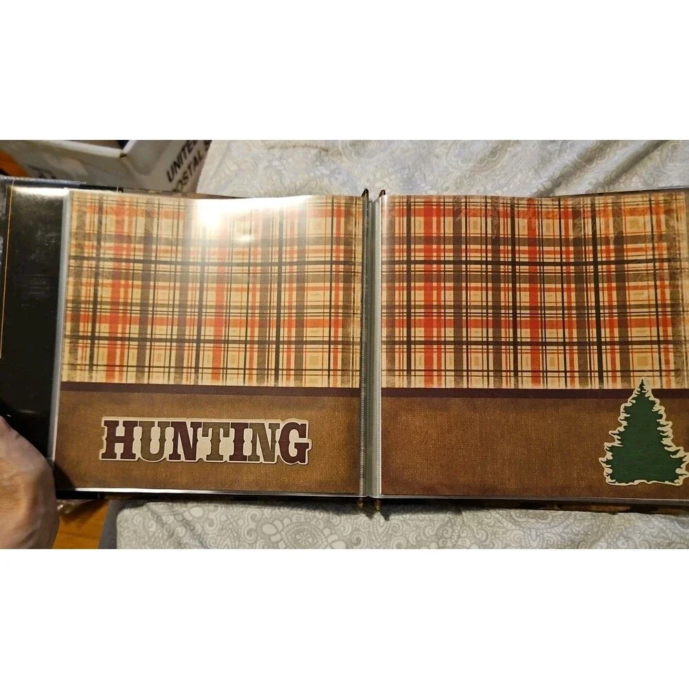 The Paper Studio 8x8 Hunting Theme Ready Made Scrapbook Photo Album 20 Pages NIP